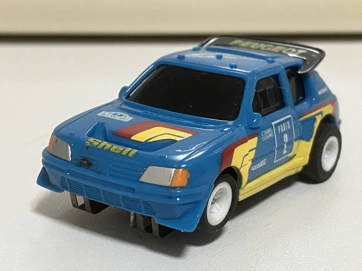 ② TOMY トミー AFX HOスケール スロットカー WRC ラリーカー【プジョー 205T16】_画像2