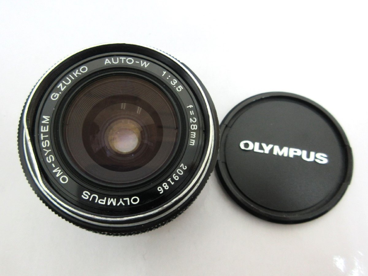 ジャンク品★OLYMPUS レンズ OM-SYSTEM G.ZUIKO AUTO-W 1:3.5 f=28mm オリンパス 動作未確認/現状渡し/中古/USEDの画像1