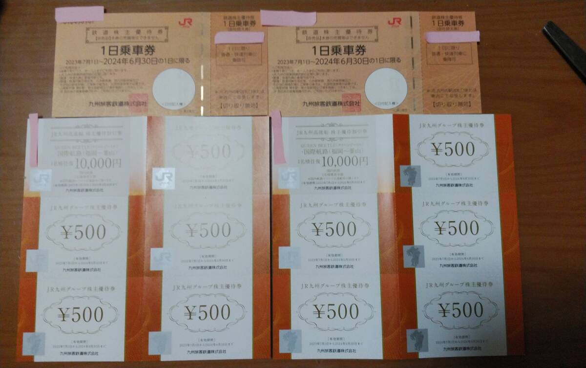 JR九州 グループ 株主優待券 1日乗車券×2枚 株主優待券2枚の画像2