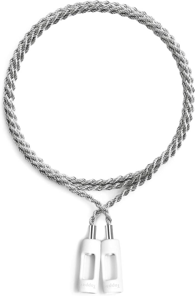 新品！AirPodsロープチェーン 925 シルバープレート【スウェーデンブランド】　TAPPER Rope Chains For AirPods Silver Plated_画像1