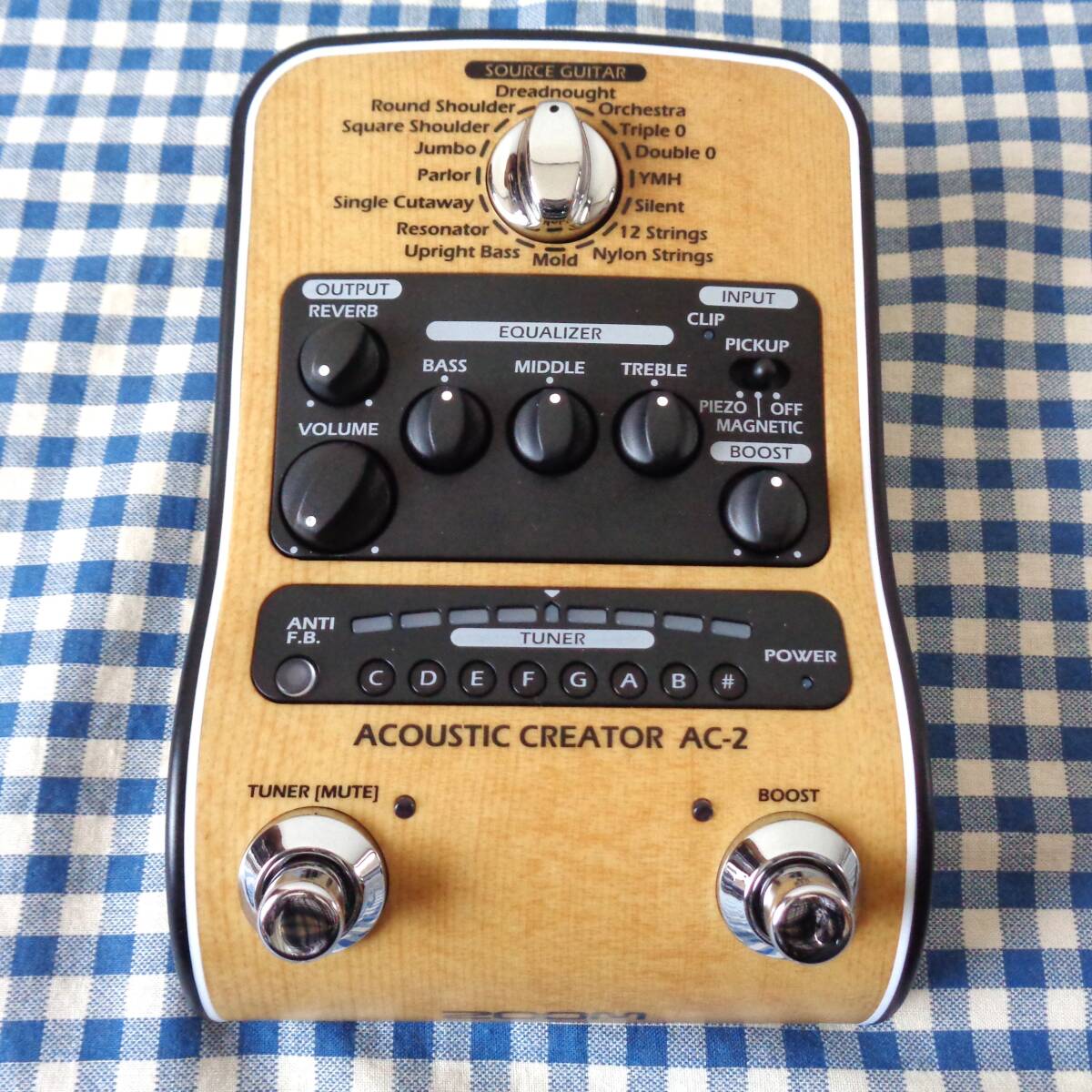 ZOOM AC-2 Acoustic Creator акустическая гитара для предусилитель DI эффектор 