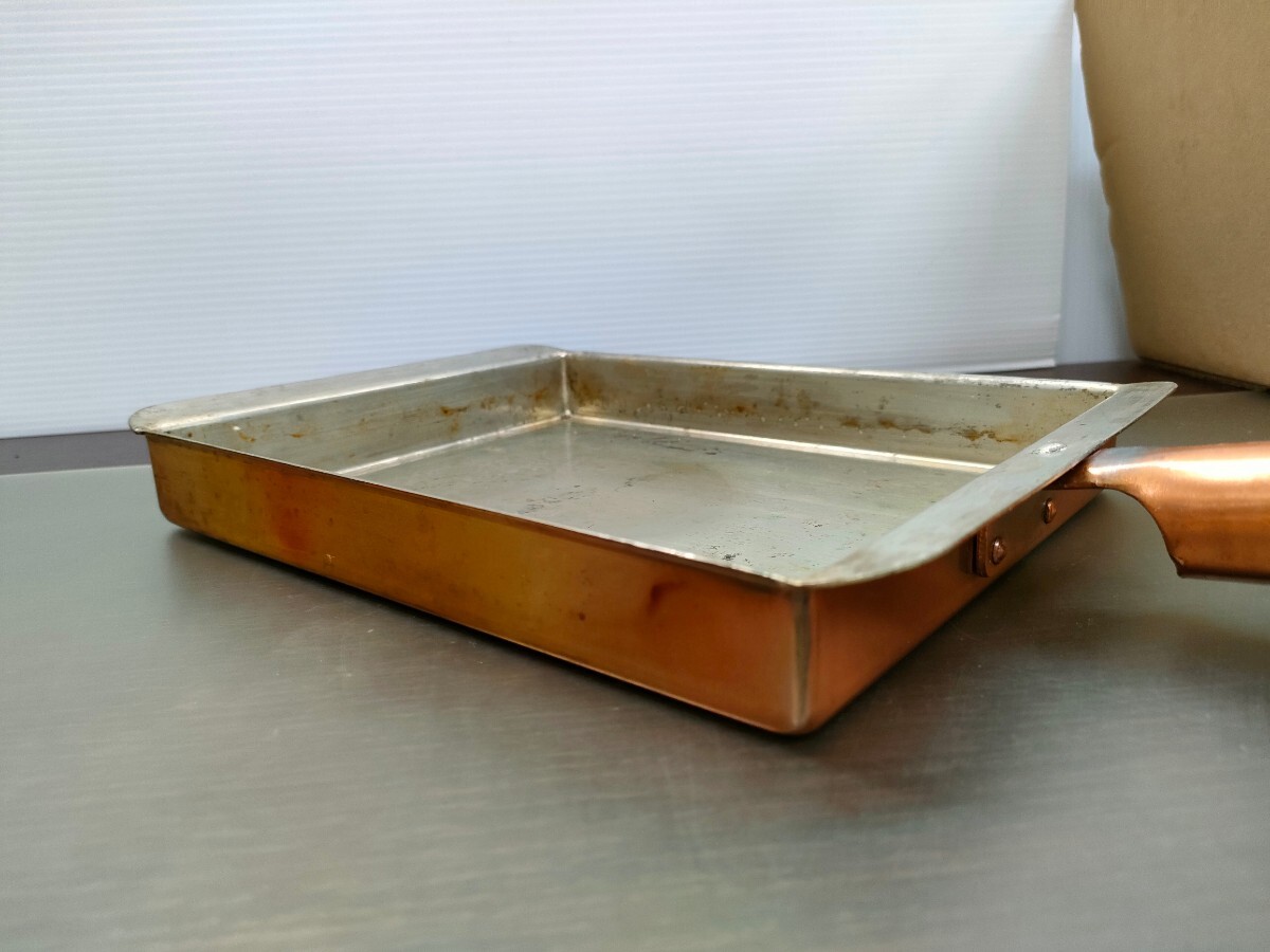 銅製 玉子焼器 銅器 EBM 銅 玉子焼 関西型 18cm 180×225 mm フライパン 中古 の画像5