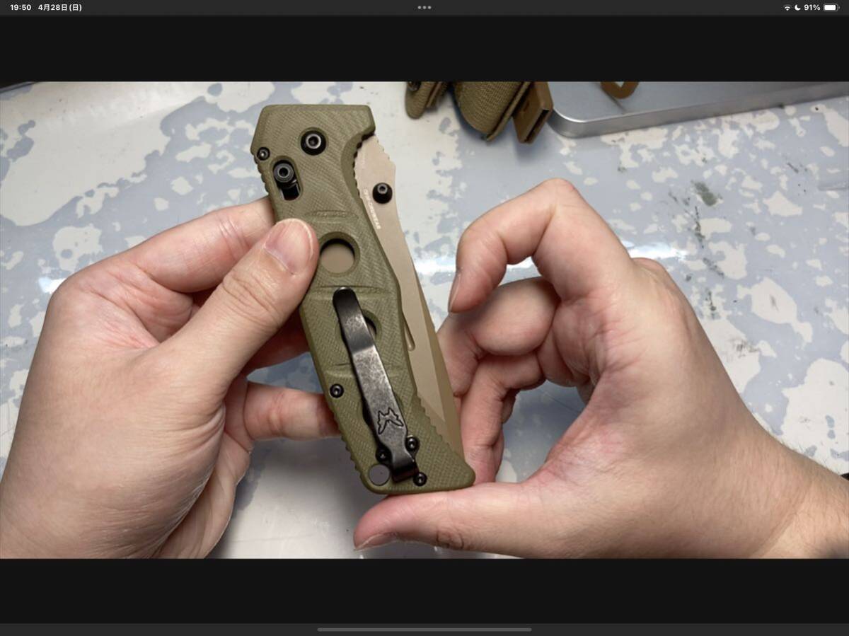 【BENCHMADE】ADAMASフォルダー フルサイズ【中古】フォールディングナイフ 折り畳み式ポケットナイフ キャンプ用品 _画像7