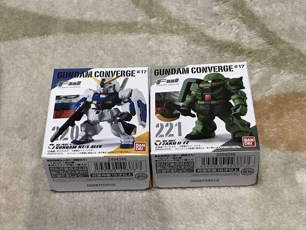 ガンダムコンバージ　＃１７　　ガンダムNT-1アレックス　ザクⅡ改FZ　　　　FW GUNDAM CONVERGE　 gundamconverge_画像1