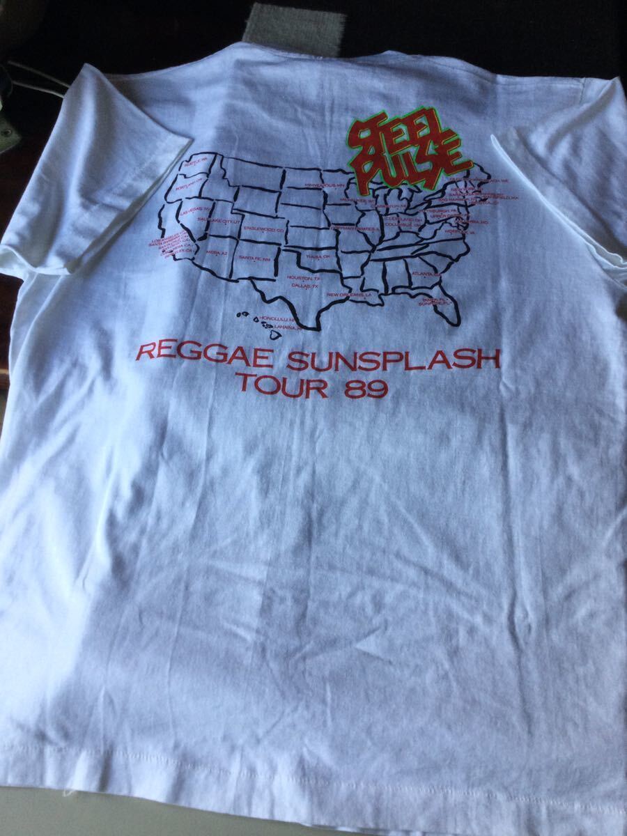 3000円〜 ビンテージ Tシャツ USED 80s スティールパルス Steel Pulse レゲエ 80年代 USA製 アメリカ製 vintage t shirt TEE 半袖の画像2