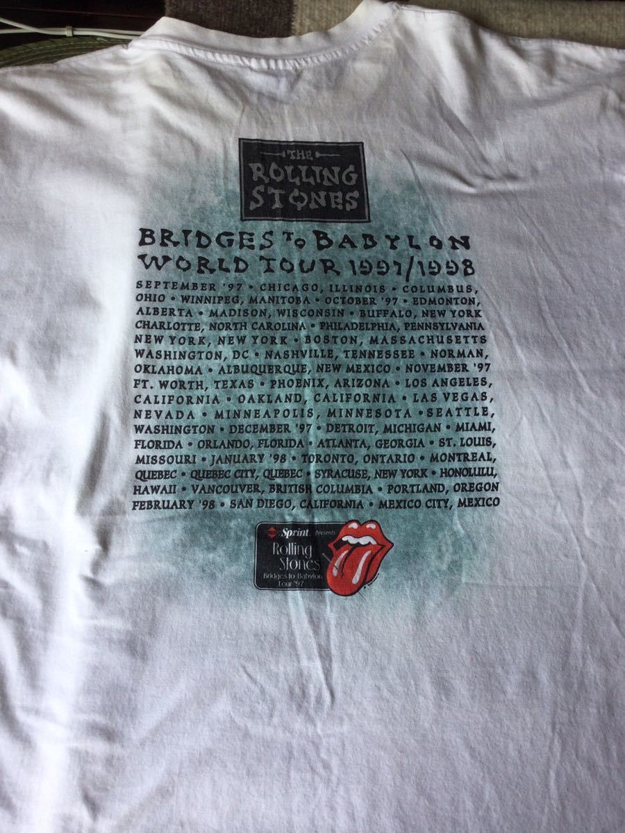 3000円〜 USED 90s THE ROLLING STONES ザ・ローリングストーンズ 97年 ツアーTシャツ USA製 アメリカ製 2XL vintageの画像3