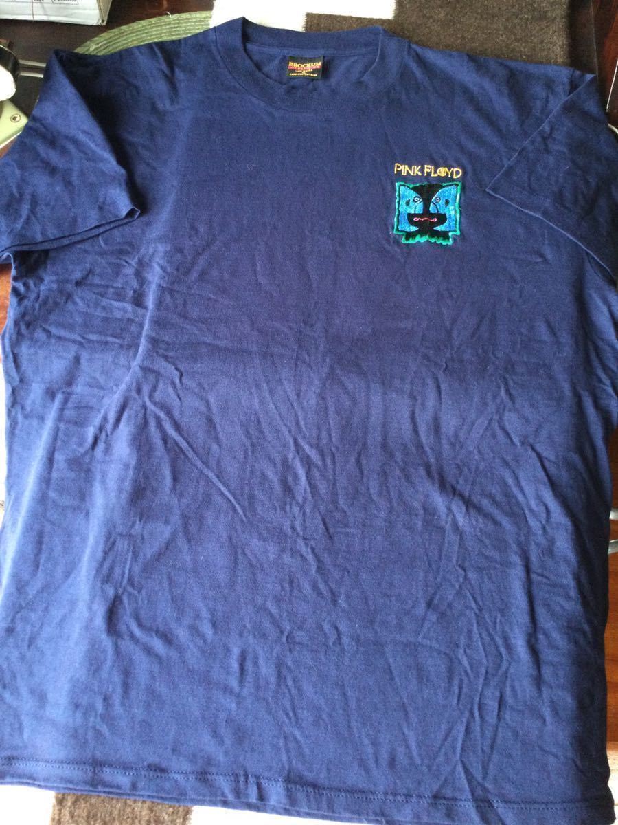 3000円〜 USED 美品 90s ビンテージ ピンクフロイド Pink Floyd 刺繍 Tシャツ ネイビー USA製 アメリカ製 ビンテージ 紺 XL vintage teeの画像1