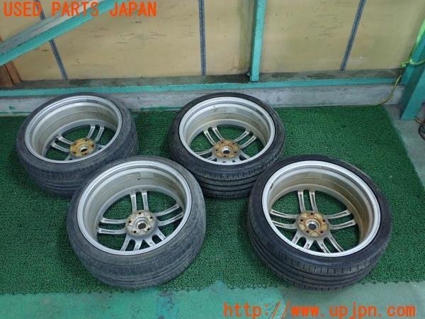 3UPJ=11230907]ランエボ10(CZ4A)GSR YOKOHAMA AVS MODEL T15 19インチホイール 8.5J/+52 9J/+45 シャインシルバー 4本 中古の画像3