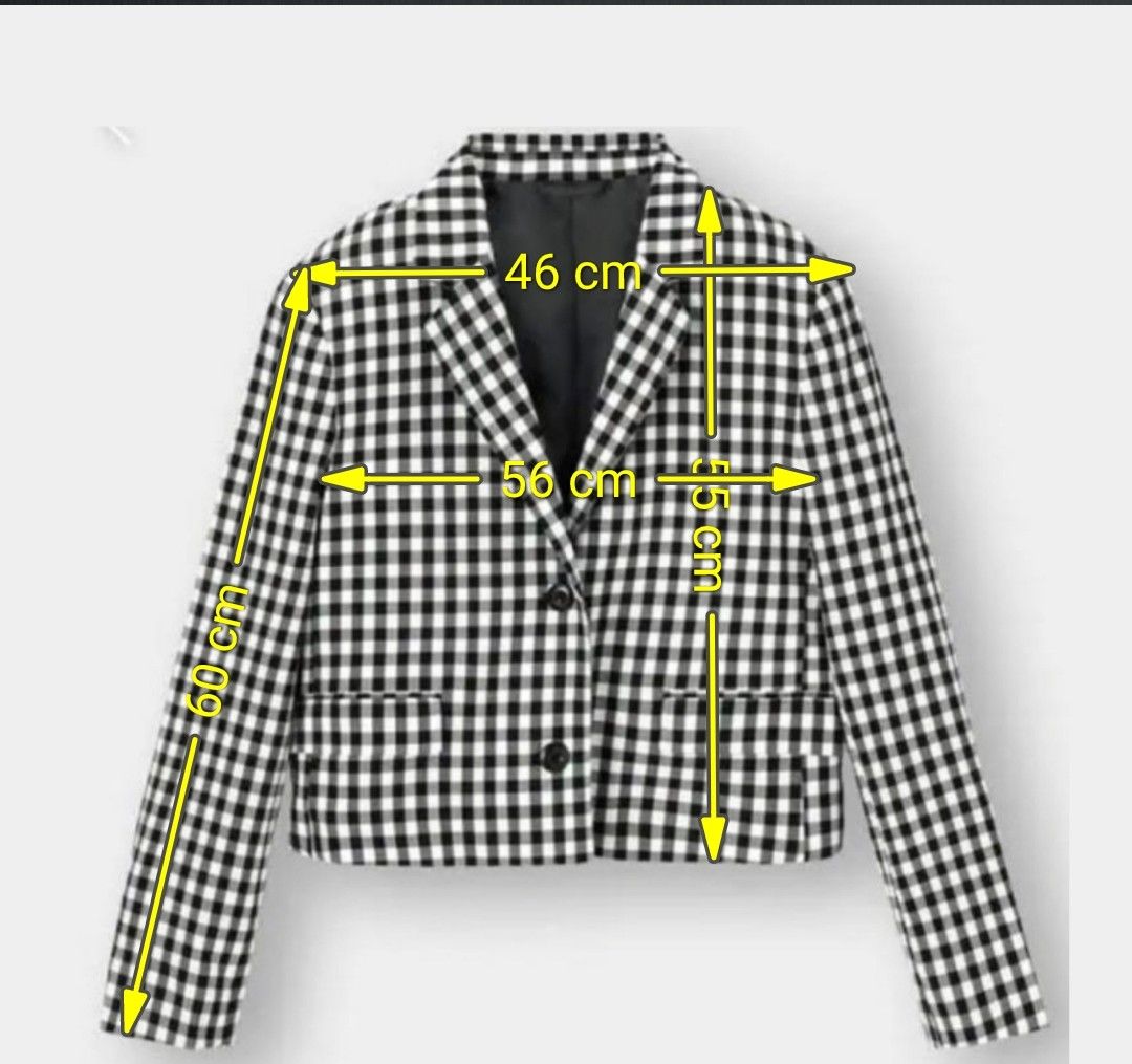 GU ジーユー クロップドジャケットギンガムチェック XXL 春 GU ジーユー クロップドジャケットギンガムチェック XXL 春