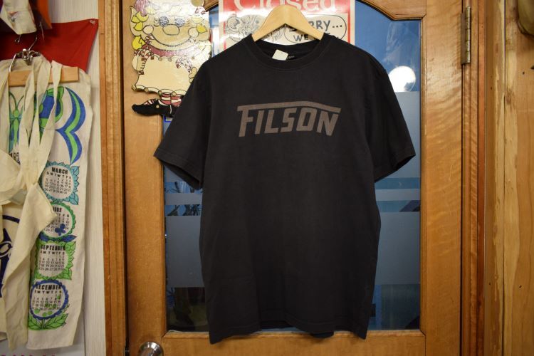 グッドプリントUSA製アメリカ製FILSONフィルソンロゴプリントTシャツMブラック黒アメカジワークアウトドアオールコットンh23668_画像2