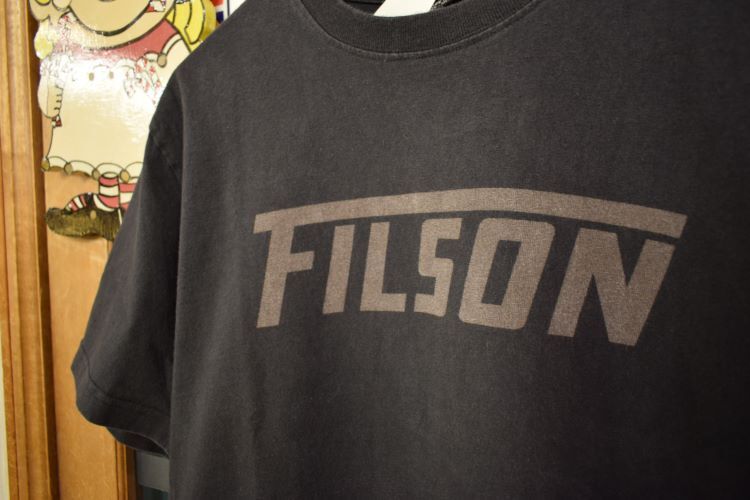 グッドプリントUSA製アメリカ製FILSONフィルソンロゴプリントTシャツMブラック黒アメカジワークアウトドアオールコットンh23668_画像3