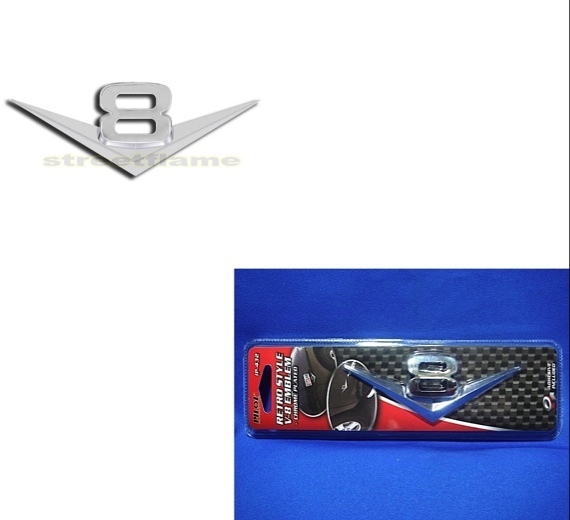 V8 ロゴ エンブレム クローム 新品 キャデラック クライスラー ダッジ ハマー H1 H2 H3 GMC シボレー フォード リンカーン ジープ アメ車_V8ロゴエンブレムクロームです。1psです。