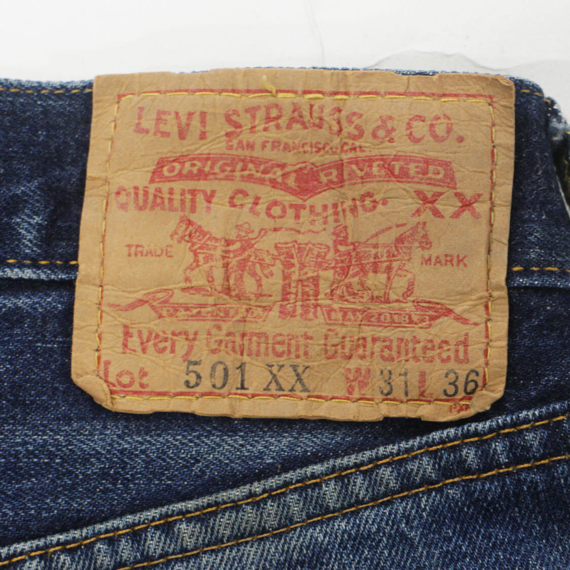 90s USA製 リーバイス LEVI'S 501XX デニムパンツ 復刻 W31 バレンシア工場_画像3