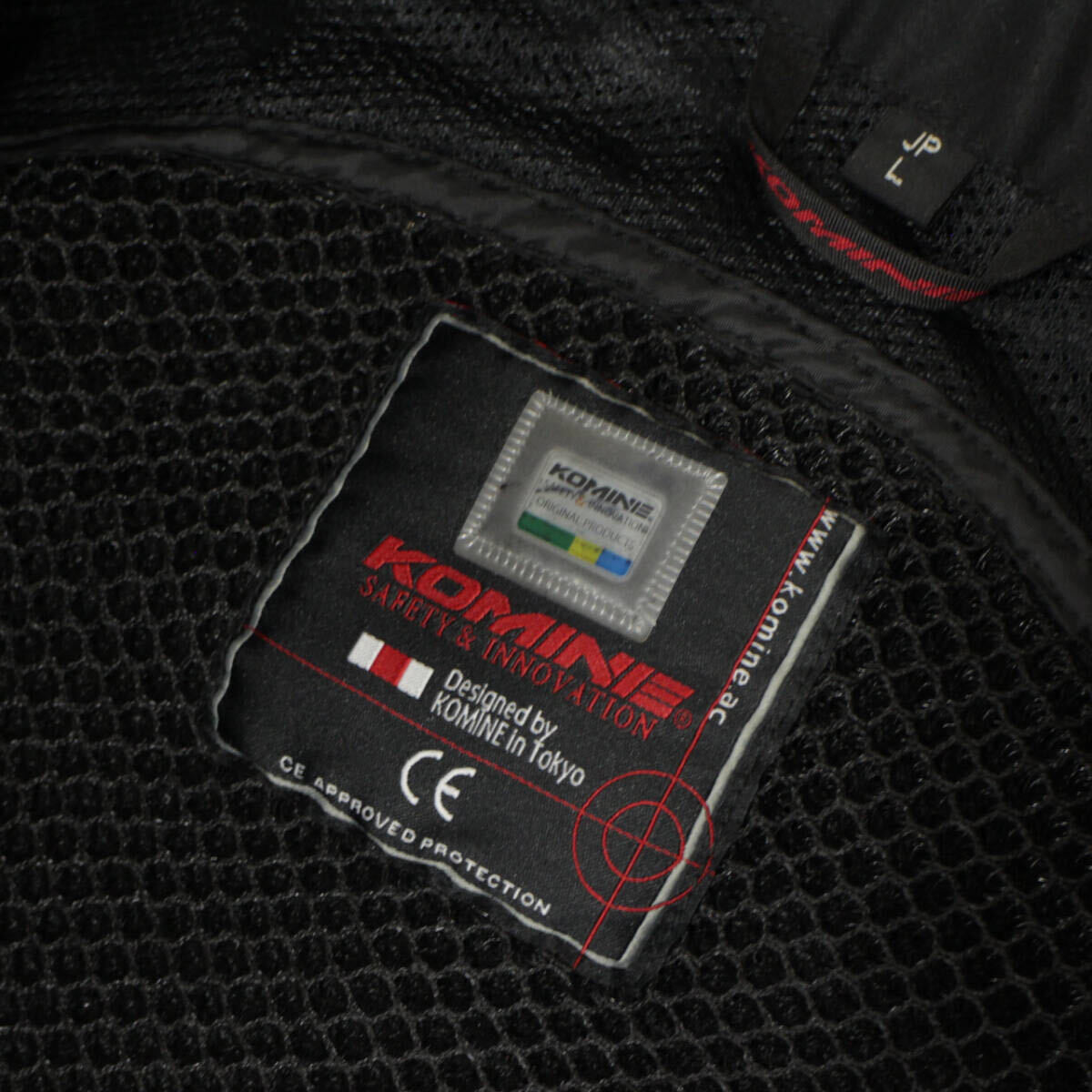 美品 KOMINE コミネ フルイヤーシステムジャケット JK-5994 黒 L パッド無し ライダース ライディング ジャケット の画像3