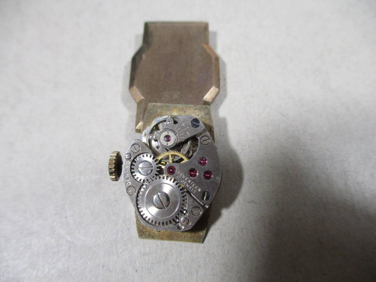 腕時計 ふる－い婦人用 Culture１７石　K18刻印　作動中　ジャンク　部品取に