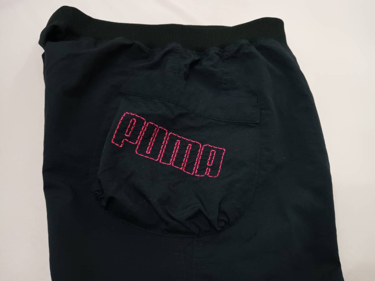 PUMA Puma тренировочные штаны низ черный 7 часть длина боковой карман нейлон женский указанный размер :M Golf 