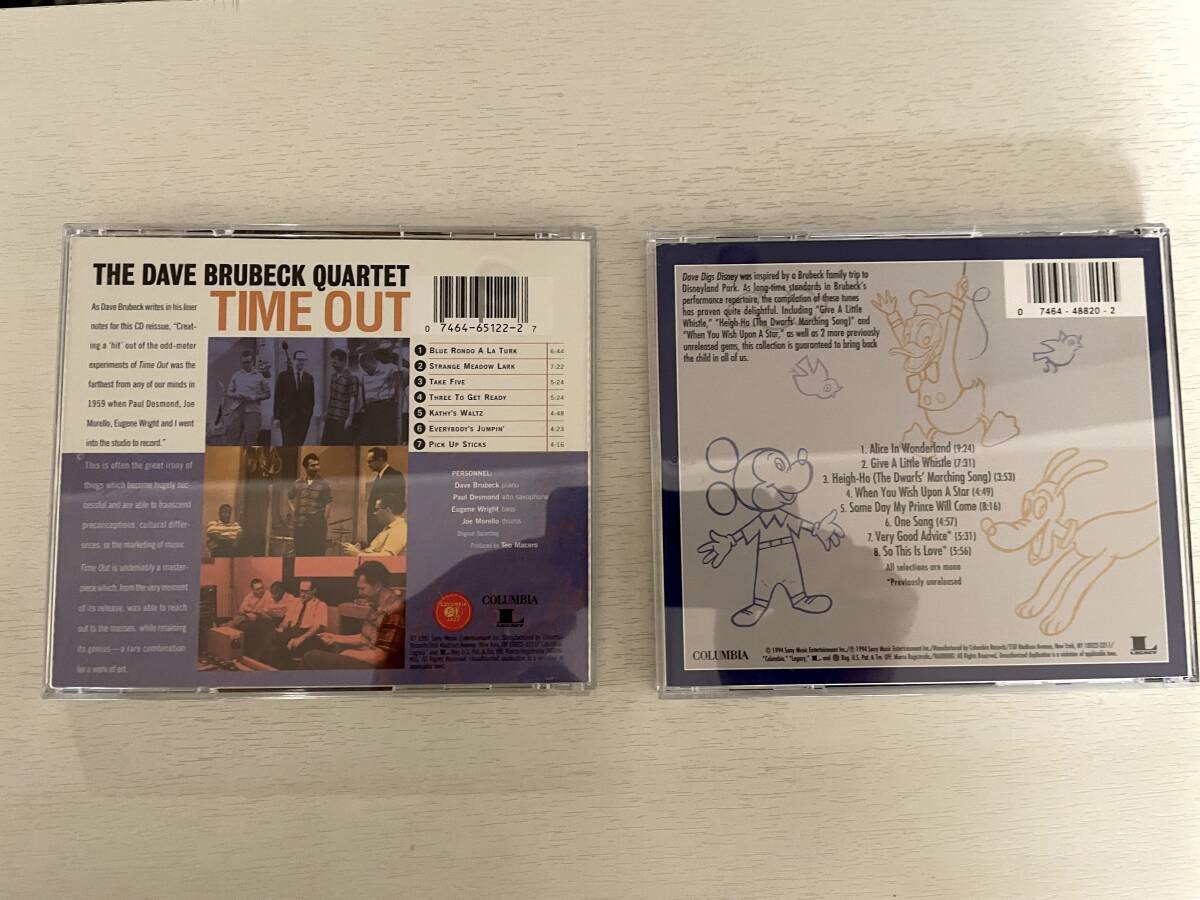 DAVE BRUBECK QUARTET 「TIME OUT」 「DAVE Digs DISNEY」 2枚セット TAKE FIVE ディズニー デイブブルーベックの画像2