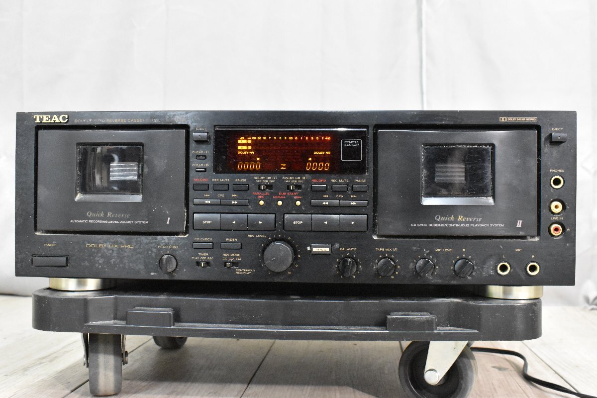 ◇p1894 中古品 TEAC ティアック ダブルカセットデッキ W-6000R_画像2