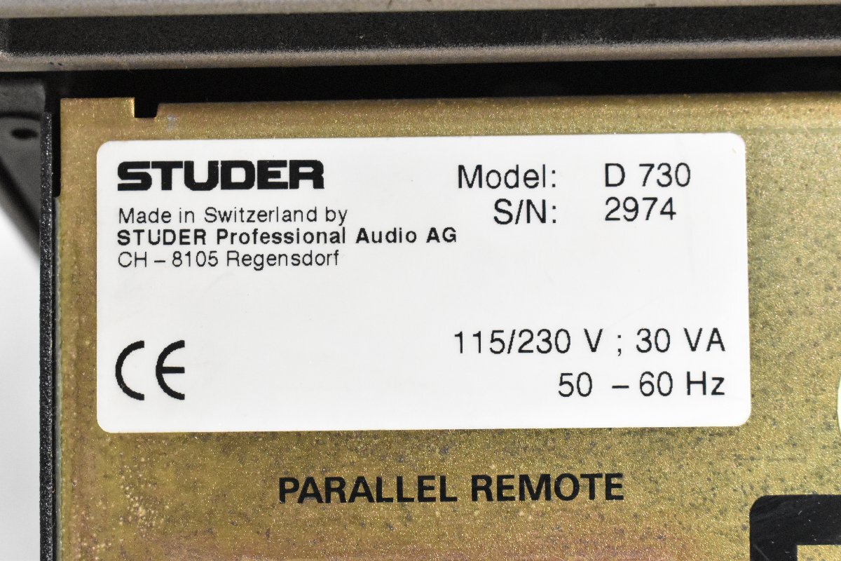 ◇p1757 現状品 STUDER ステューダー CDプレーヤー D730の画像8