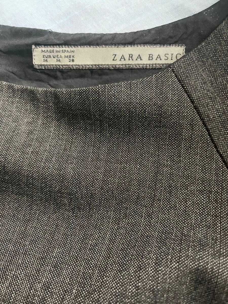 zara basic コクーンワンピース　グレー　サイズM 美品  Iライン