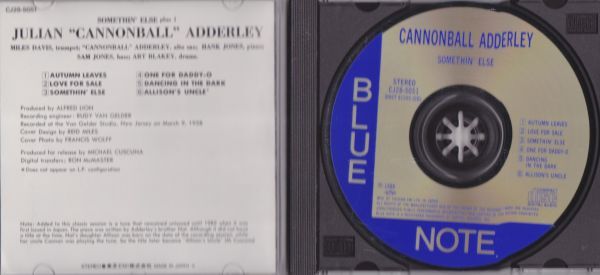 CD　★Cannonball Adderley Somethin' Else　 国内盤　(Blue Note CJ28-5051)_画像2