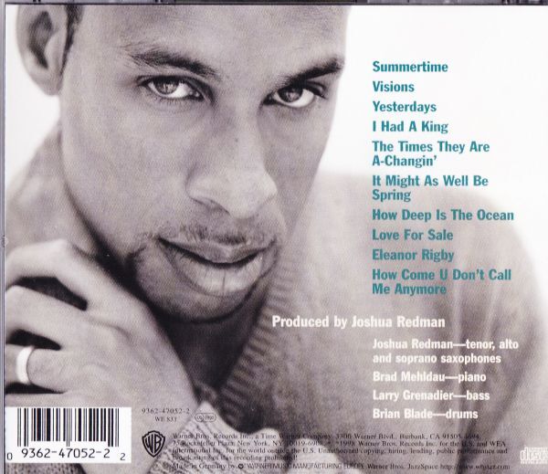 CD　★Joshua Redman Timeless Tales (For Changing Times)　輸入盤　(Warner Bros. Records 9362-47052-2)_画像3