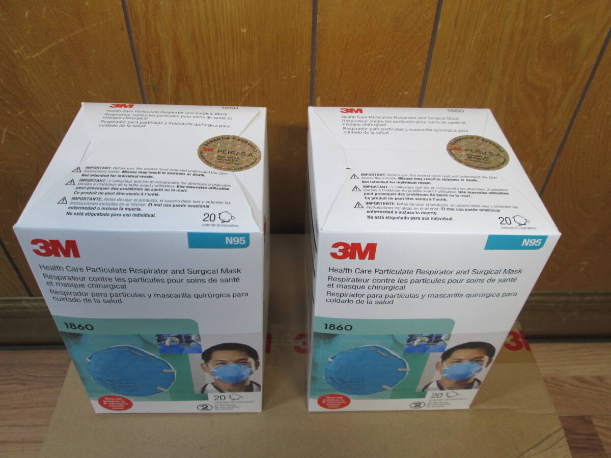 * 3M стандартный товар N95 медицинская помощь для мельчайший частица для маска 1860 постоянный размер 20 листов входит cup type пыленепроницаемый маска 20 листов входит 2 коробка не использовался! 2 *