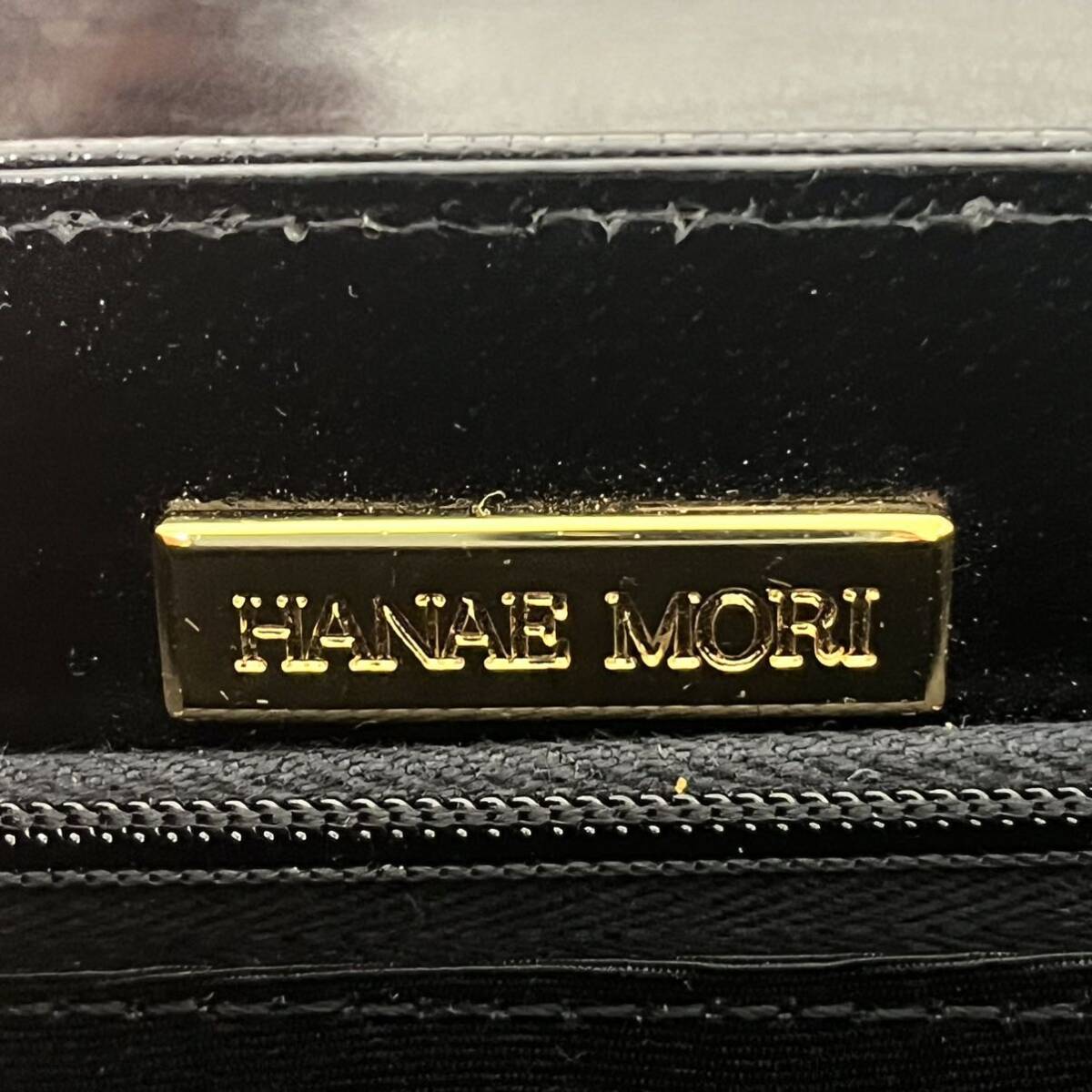 [ condition excellent ]HANAE MORI( is na emo li) clutch bag second bag leather black 