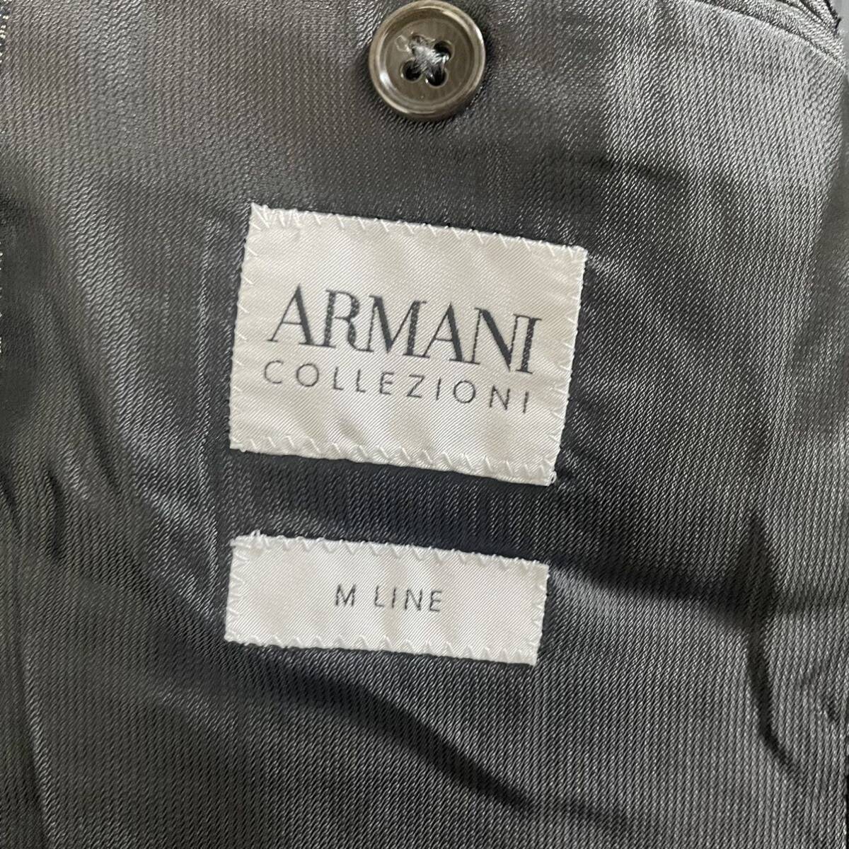 ARMANI COLLEZIONI アルマーニコレツィオーニ テーラードジャケット ブラック系 チェック 千鳥格子 ハウンドトゥース サイズL相当_画像6