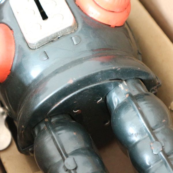 fc60545 ヨネザワ 米澤製 ムーン ロボット MECHANICAL Moon Robot ロビー 箱付 ヴィンテージ ブリキ 玩具 コレクションの画像7