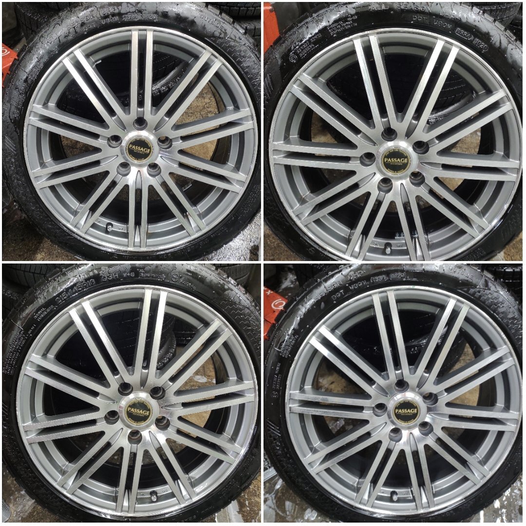 ★中古品★NANKANG ナンカン SPORTNEX NS-25 215/45R18 2020年製 18インチ アルミホイールセット 18×7J+48 114.3-5H 【他商品と同梱歓迎】_画像1