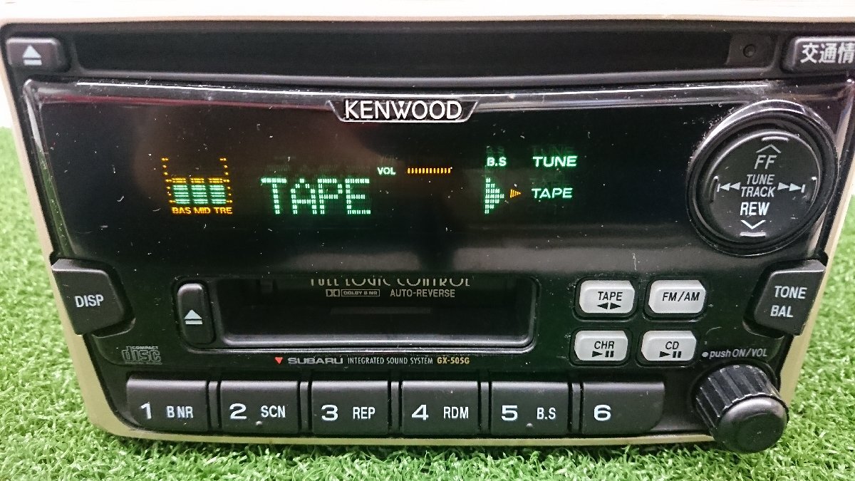 ★中古品★スバル純正 CD/カセット カーオーディオ KENWOOD GX-505GF2 【他商品と同梱歓迎】の画像5