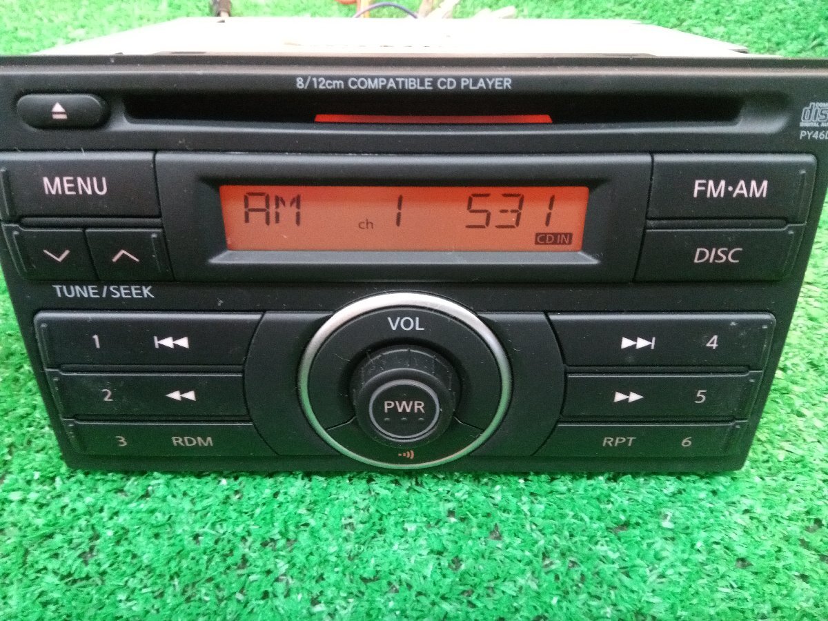 ★中古品★NISSAN 日産 ティーダ C11 純正 オーディオ 28185-1JY0A 本体のみ 動作確認済み CD AM FM【他商品と同梱歓迎】_画像2