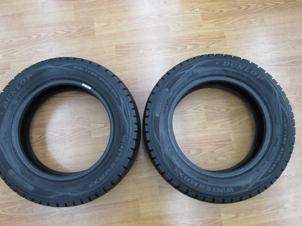 ★中古品★スタッドレスタイヤ DUNLOP WINTERMAXX 175/65R14 2012年製 ４本セット【他商品と同梱歓迎】_画像1