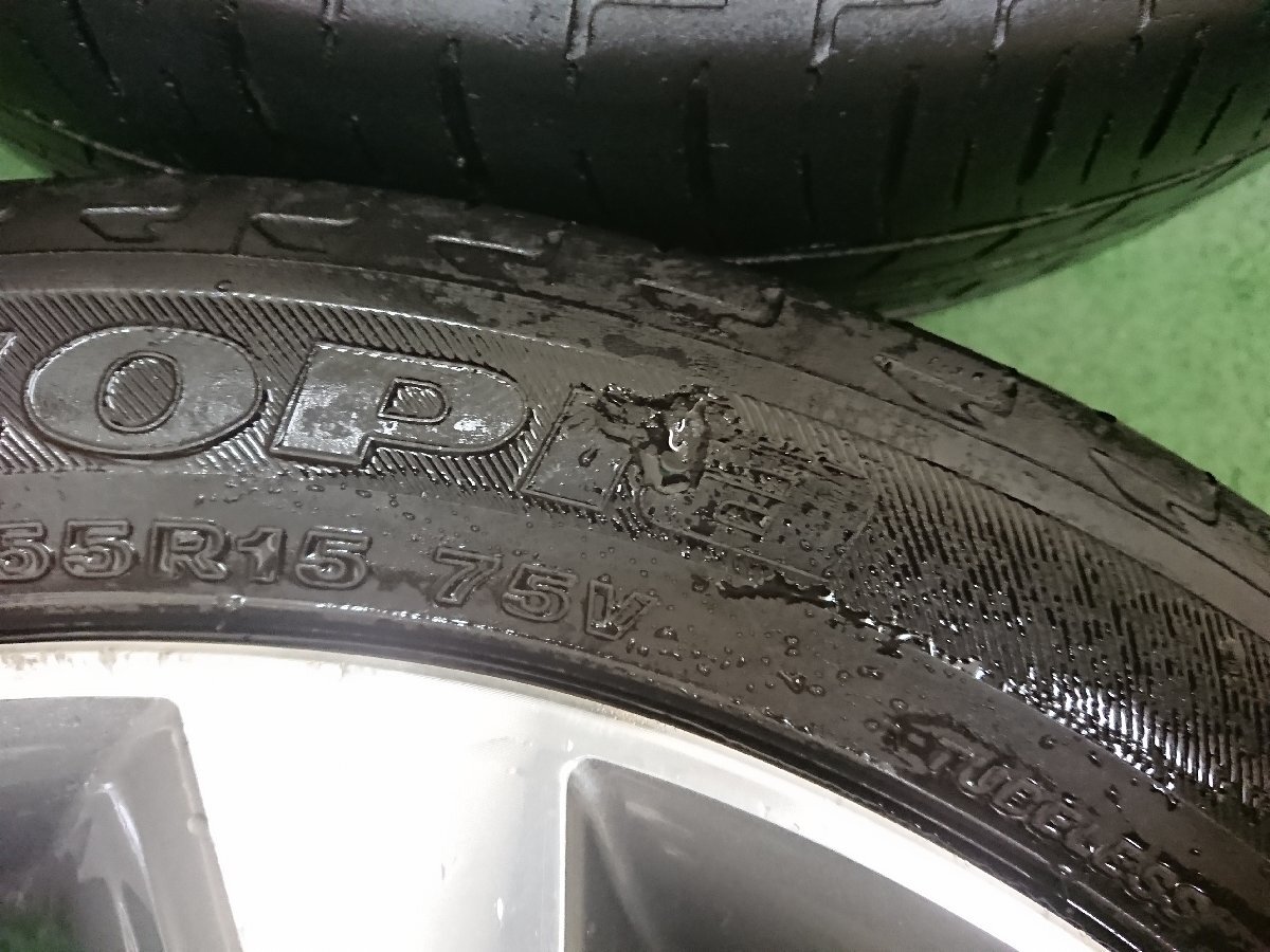 ★ジャンク品★ NISSAN デイズ 純正アルミ 15×4.5J+46 4H-100 BRIDGESTONE ECOPIA EP150 2013年製【他商品と同梱歓迎】_画像8