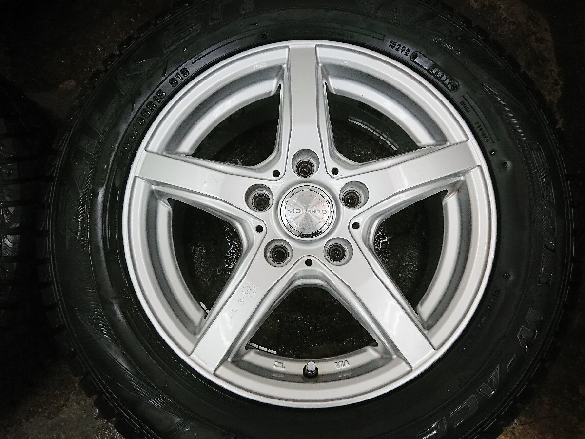 ★中古品★FALKEN ファルケン ESPIA W-ACE 195/65R15 スタッドレス４本セット 2019年製 バリ山 15×6J+53 114.3-5H【他商品と同梱歓迎】_画像3