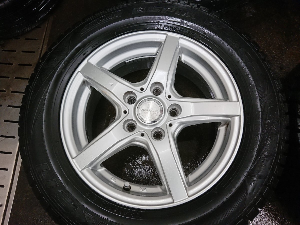 ★中古品★FALKEN ファルケン ESPIA W-ACE 195/65R15 スタッドレス４本セット 2019年製 バリ山 15×6J+53 114.3-5H【他商品と同梱歓迎】_画像2