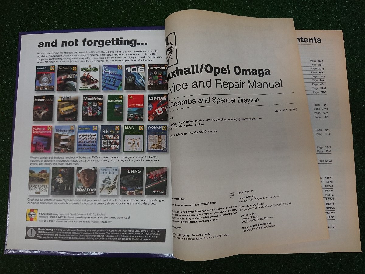 * secondhand goods *Haynes VAUXHALL/OPEL OMEGA foreign book service book service manual hard cover [ other commodity . including in a package welcome ]