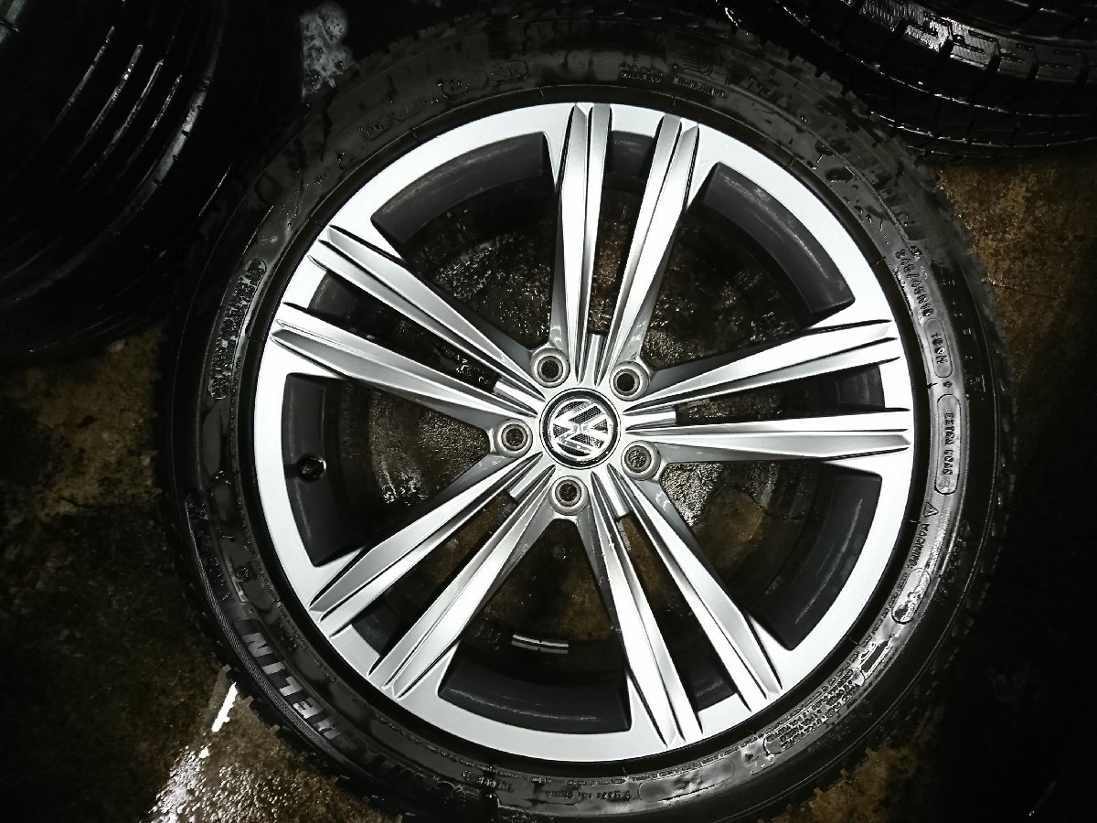 ★中古品★VW フォルクスワーゲン アルテオン 純正 ホイール 18×8J＋40 112-5H 4本 245/45R18 パサート ザビートル【他商品と同梱歓_画像3