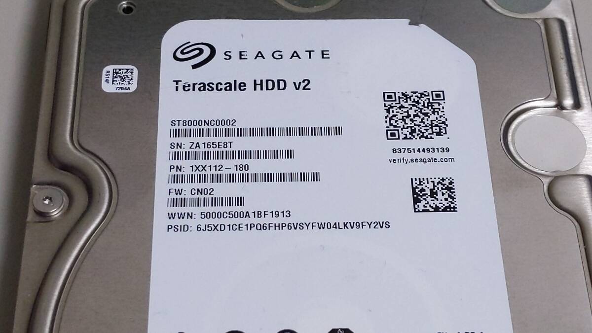 Seagate 8TB SATA ST8000NC002 HDD 7200RPM 1_画像2