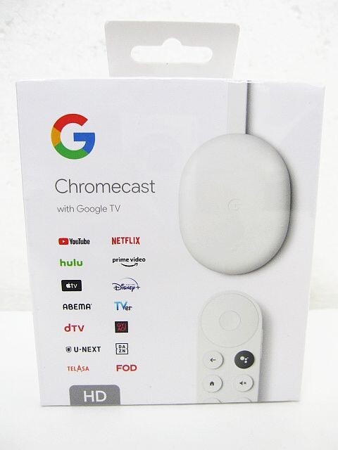 【送料無料】【新品未開封品】 グーグル クロームキャスト HD /Google Chromecast with GoogleTV (HD) Snow GA03131-JP ■L27933YER-3Kの画像1