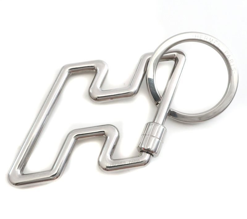  Hermes кольцо для ключей Htu скорость брелок для ключа сумка очарование серебряный HERMES /33147