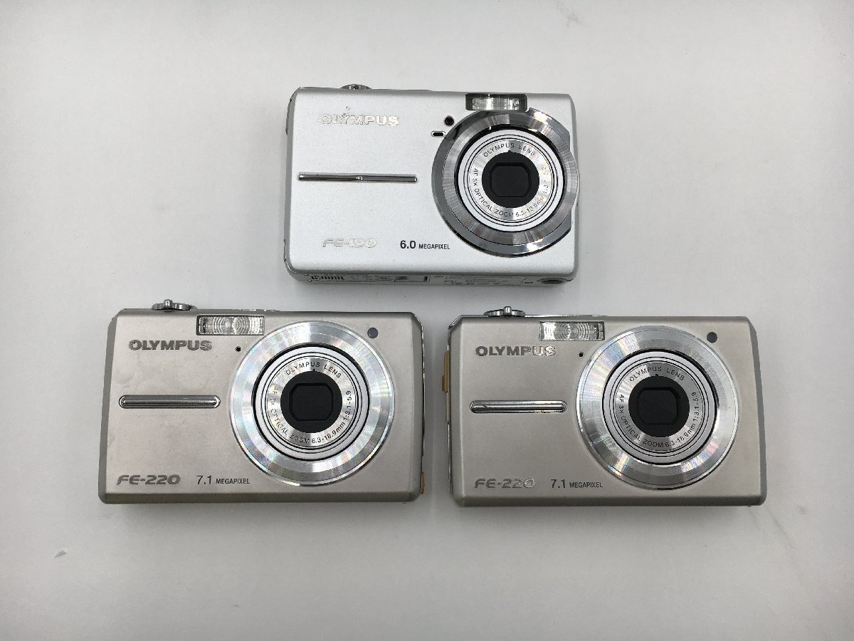 ♪▲【OLYMPUS オリンパス】コンパクトデジタルカメラ 3点セット FE-190/FE-220 まとめ売り 0409 8の画像1