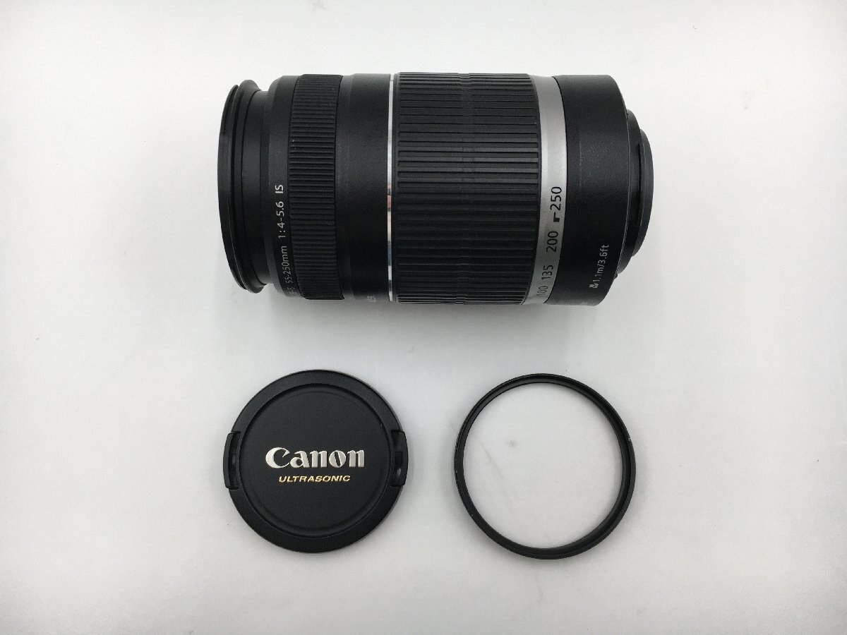 ♪▲【Canon キャノン】EF-S55-250mm F4-5.6 IS 一眼レフカメラ用レンズ 0409 8_画像1