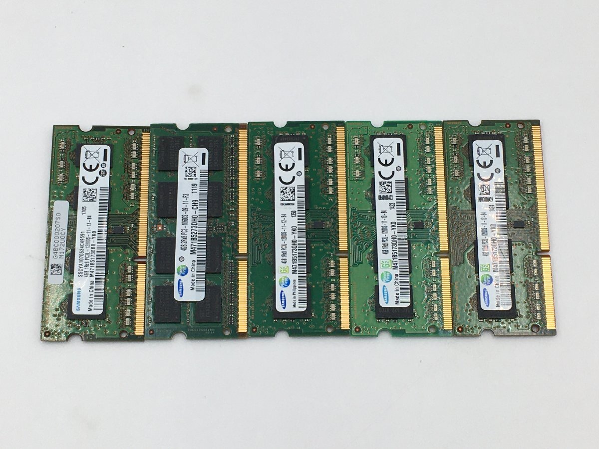 ♪▲【SAMSUNG サムスン】ノートPC用 メモリ 4GB 大量 部品取り 15点セット まとめ売り 0419 13の画像6