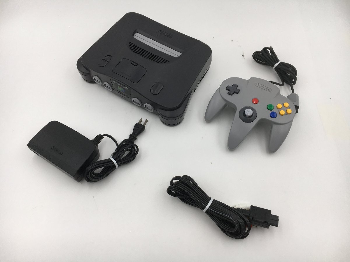 ♪▲【Nintendo】NINTENDO 64 本体/コントローラー/ACアダプター/映像ケーブル 4点セット NUS-001(JPN) 他 まとめ売り 0422 2の画像1