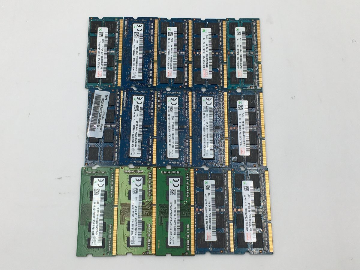 ♪▲【SK hynix】ノートPC用 メモリ 4GB 大量 部品取り 15点セット まとめ売り 0423 13の画像1