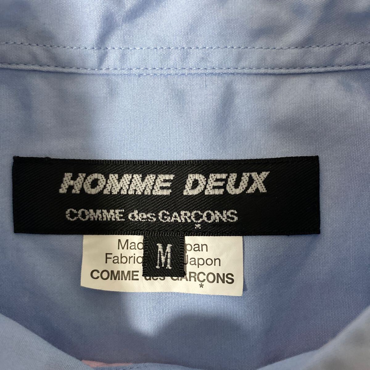 美品 AD 2015 COMME des GARCONS HOMME DEUX 切替 パッチワーク シャツ M コムデギャルソン オム ドゥ SHIRTの画像5