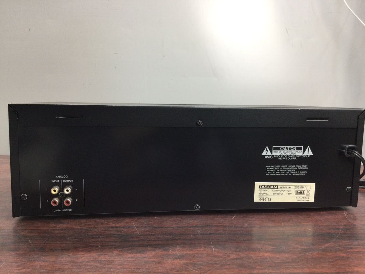 ◆04068) TASCAM タスカム 202MK V カセットデッキ オーディオ機器 通電OK 中古 現状品 の画像7