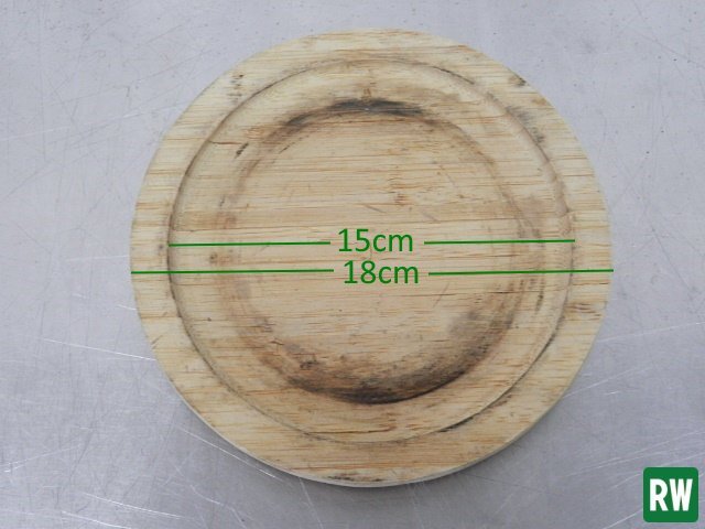 【13枚】木皿 外径Φ18cm 内径Φ15cm 業務用 厨房用品 木製プレート 鉄板置き [4]_画像2